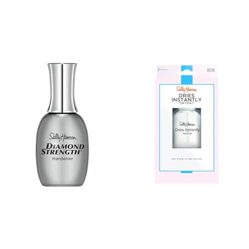 Sally Hansen Diamond Strength Nail Hardener & Top Coat Bundle - 0.45 Fl Oz Each