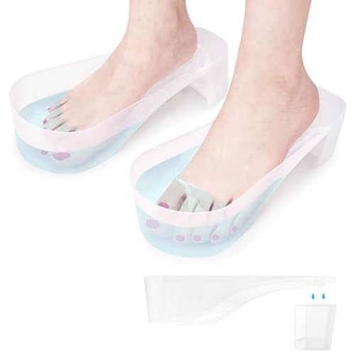 Yokilly 2 Pcs Transparent Toe Nail Soaking Bowl - Ergonomic Foot Bath for Gel Polish Removal