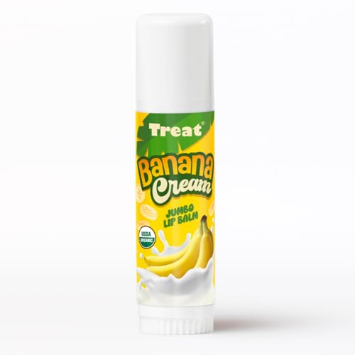 Treat Jumbo Organic Banana Cream Lip Balm for Dry, Chapped Lips