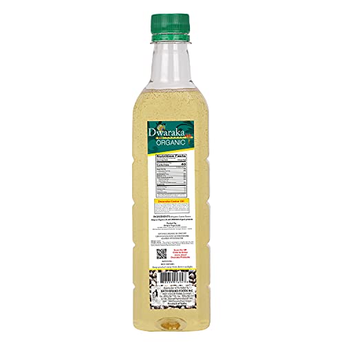 Dwaraka Organic Cold Pressed Castor Oil - 16.9 Fl Oz for Hair, Skin, and Digestion
