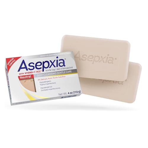 Asepxia Hypoallergenic Acne Treatment Bar Soap with Salicylic Acid - 4 Oz, 2 Pack