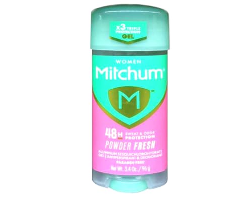 Mitchum Women's Anti-Perspirant Deodorant Gel, Powder Fresh, 3-Pack