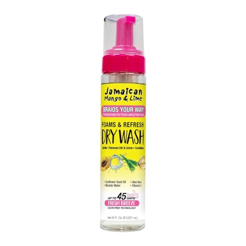 Jamaican Mango & Lime Dry Wash - Gentle Cleansing Foam for Braids, Locs & Twists