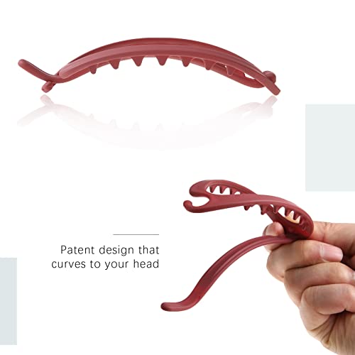 AWAYTR French Concord Claw Clips - 6 Pack Large Flat Hair Clips for Styling