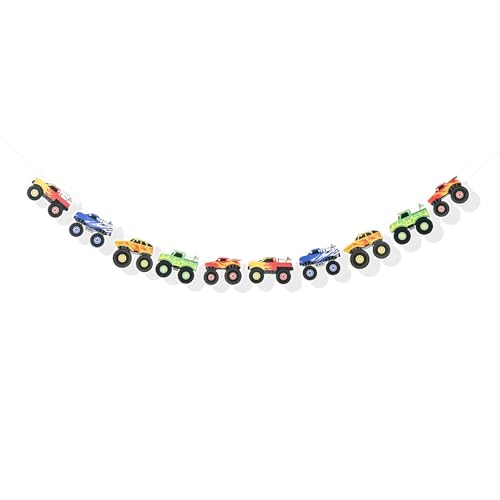 Monster Truck Birthday Party Banner - Truck Theme Decorations