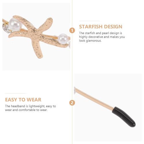 Pearl Starfish Bridal Headband - Mermaid Beach Wedding Accessory