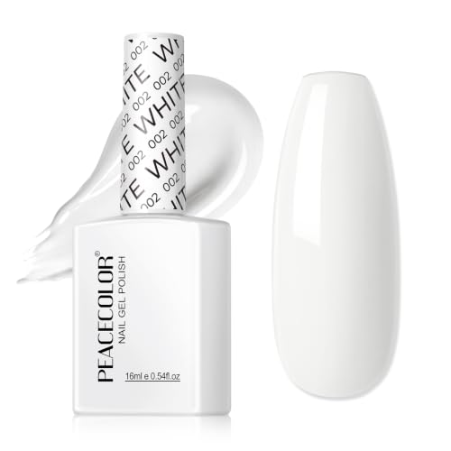 PEACECOLOR White Gel Nail Polish 16ML - Long Lasting & Elegant