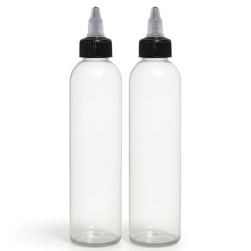 8 oz Applicator Bottles with Twist Top - BPA-Free, Leak-Proof (Pack of 2)
