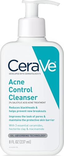 CeraVe Acne Control Cleanser with 2% Salicylic Acid & Ceramides, 8 oz