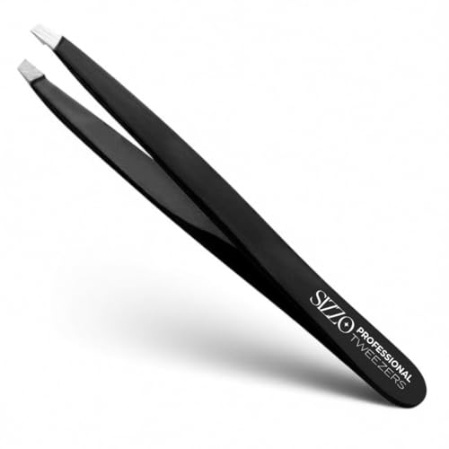 SIZZO Professional Stainless Steel Eyebrow Tweezers for Precision Hair Removal