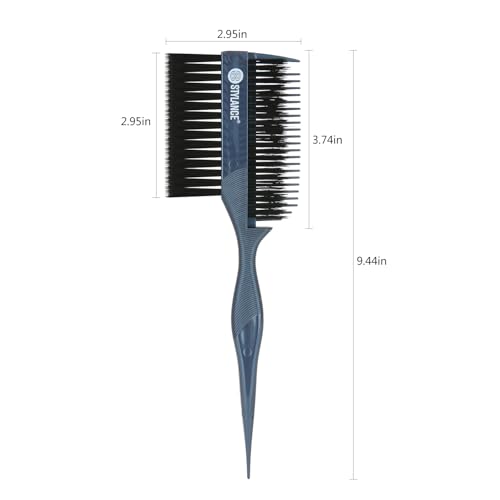 STYLANCE Professional Hair Dye Brush Comb Set - Dual-Sided Multicolor Applicator for Balayage & Highlights