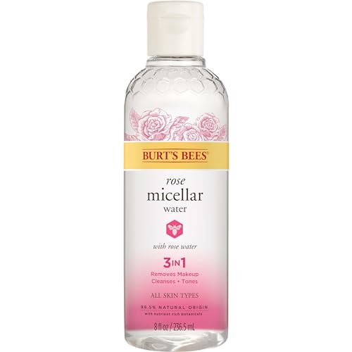 Burt's Bees Rose Micellar Cleansing Water 8 Oz - Hydrating Facial Toner