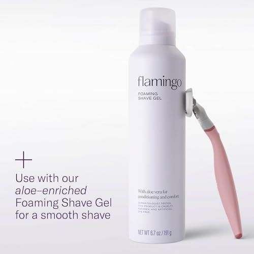 Flamingo Shaving Razor Set for Women - Rose Handle & 4 Refills