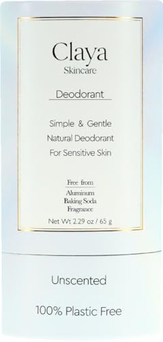 Claya Sensitive Skin Deodorant 2.29oz - Fragrance-Free & Plastic-Free