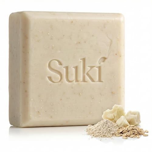 Suki Sensitive Skin Cleansing Bar for Face & Body with Oatmeal & Shea 4oz