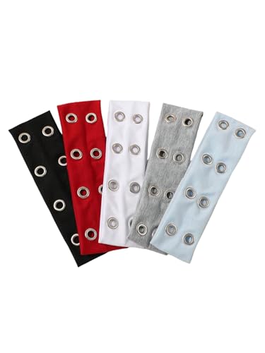 SHENHE Women's Y2K Goth Punk Grommet Eyelet Headbands - 5 Pcs