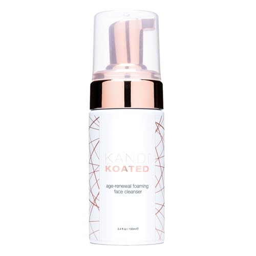 Kandi Koated Age-Renewal Foaming Facial Cleanser with Turmeric & B3, 3.4 oz