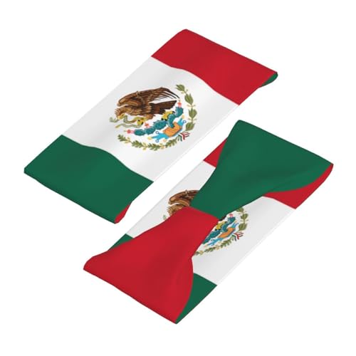 Mexico Flag Headband - Non Slip Sweatband, One Size for Sports