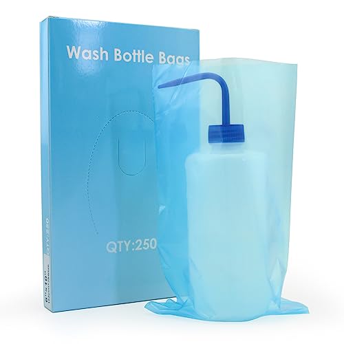 Denergy 250pcs Disposable Tattoo Wash Bottle Bags, 150mm x 260mm