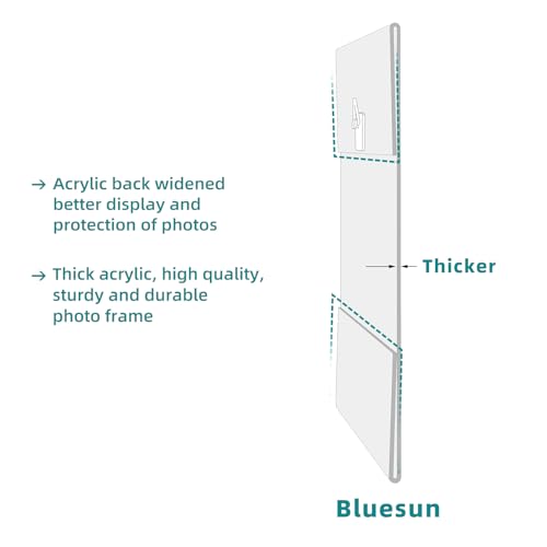 Bluesun 8.5x11 Acrylic Picture Frame Set of 2 - Easy Wall Mount