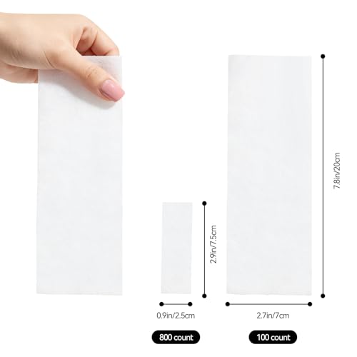Waxkiss 200 Count Non-Woven Wax Strips Large 100 + 800 Small for Body & Face