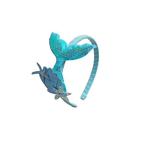 Mermaid Headband with Glitter Seashells and Starfish for Girls Women - Party Costume Accessory