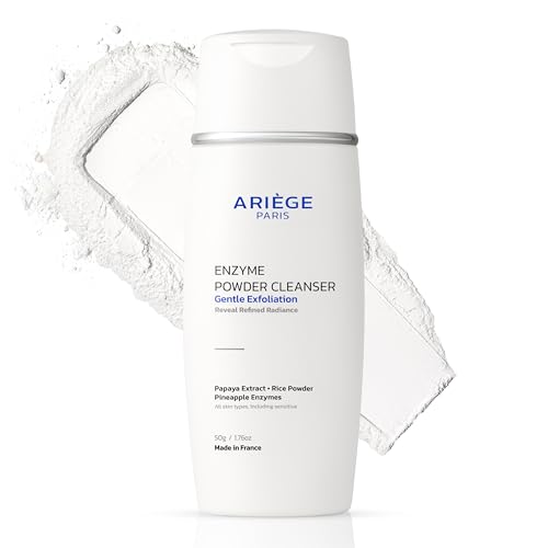ARIEGE PARIS Enzyme Powder Face Wash with Papaya & Rice Exfoliant - Brightening & Gentle Cleansing