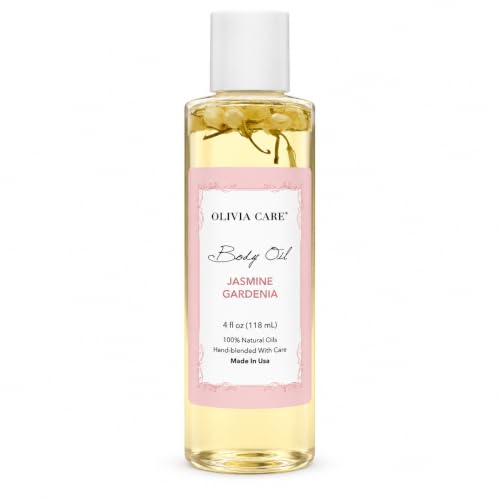 Jasmine Gardenia Body Oil - Vegan Hydrating Moisturizer with Vitamin E & Omega 4oz