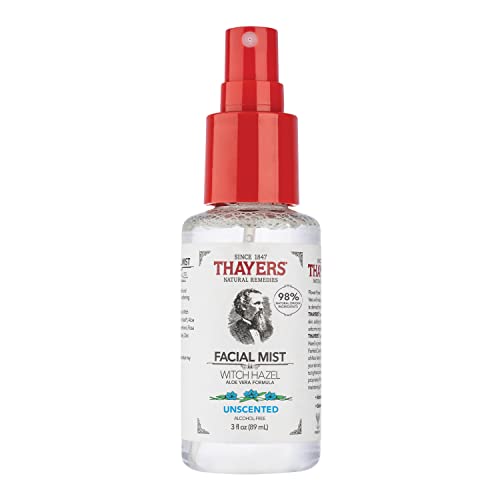 Thayers Unscented Witch Hazel Facial Mist Toner 3oz Pack of 3 - Alcohol-Free, Hydrating, All Skin Types