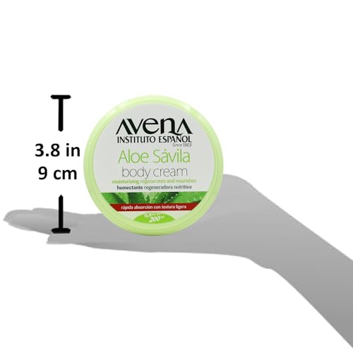 Avena Aloe Vera Body Cream 2-Pack - Moisturizing & Regenerating, 6.7 FL Oz Each