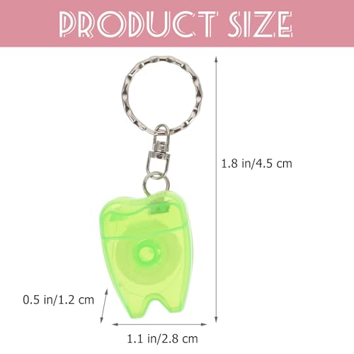 Healifty Portable Dental Floss Keychain - 4 Pack Ultra-Thin Oral Care