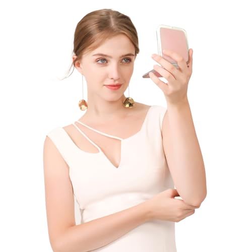 Compact Travel Magnifying Mirror - 1x/15x Pink Pocket Mirror
