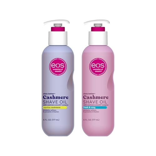 EOS Cashmere & Vanilla Shave Oil Bundle - Smooth, Hydrating Skin Care Set
