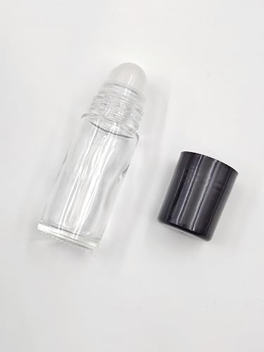 30ml Clear Glass Roller Bottles - 4 Pack for Essential Oils & Perfumes