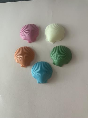 Decorative Seashell Soaps Set - 5 Mini Pastel Shells for Bath