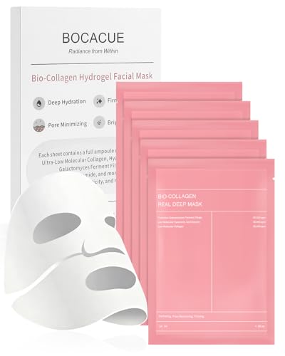 Bio-Collagen Hydrogel Sheet Mask - Deep Hydration & Firming, 5 Pack