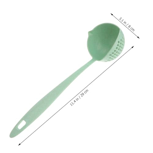 Ciieeo 2-in-1 Straining Ladle with Filter and Pour Spout - 11.41 Inch