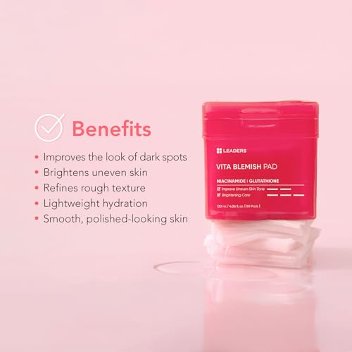 LEADERS Vita Blemish Pads | Gentle Vegan Skin Solution | 80 Pads