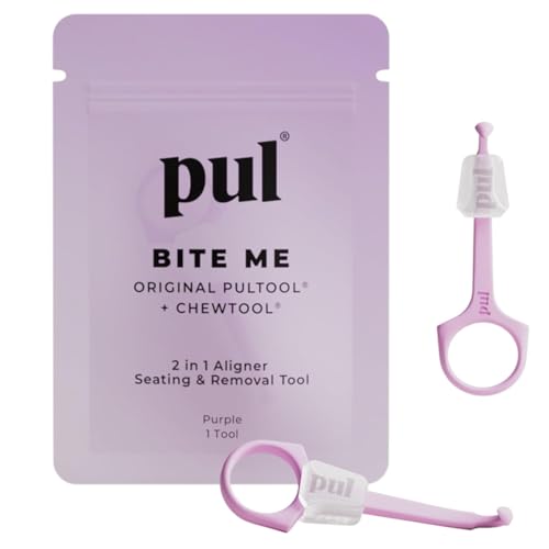 The Pultool 2-Pack Purple Invisalign Aligner Removal & Chewies Tool - Reusable