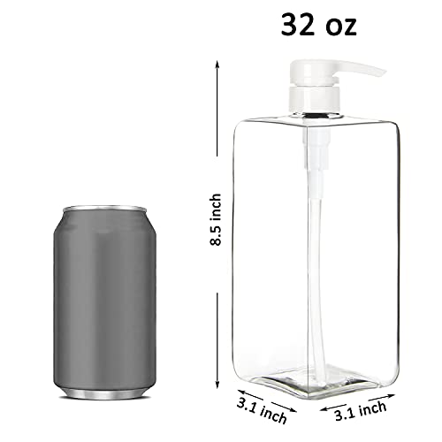 Youngever 3 Pack 32 oz Pump Bottles for Shampoo & Liquid Soap