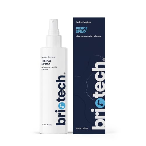 BRIOTECH Hypochlorous Acid Piercing Aftercare Spray, 4 Fl Oz