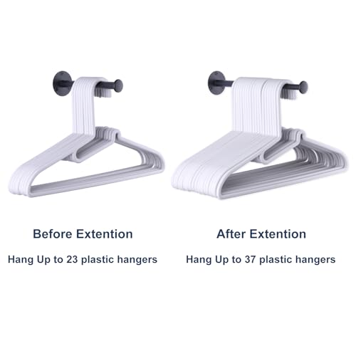 2-Pack Retractable Hanger Holder for Space-Saving Laundry Storage