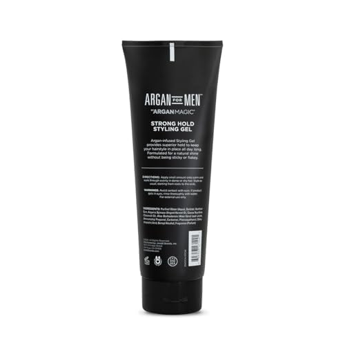 Argan Magic Strong Hold Hair Gel with Argan Oil - Flake-Free, Long-Lasting Control, 8oz