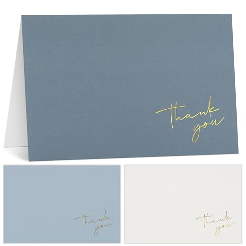 Elegant Thank You Cards Set of 30 with Envelopes & Stickers