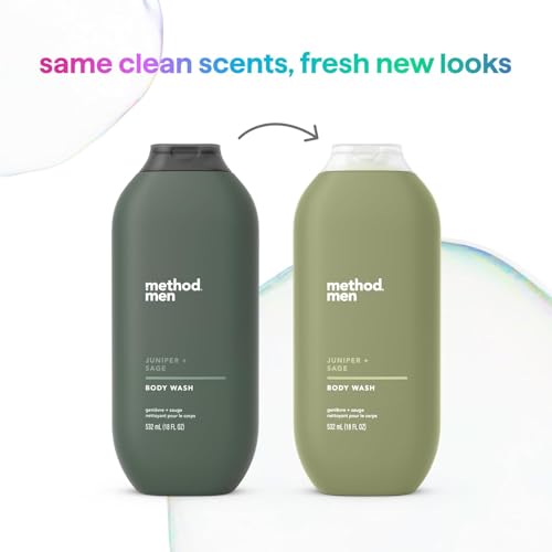 Method Men Body Wash - Juniper + Sage (Pack of 2) - Paraben & Phthalate Free