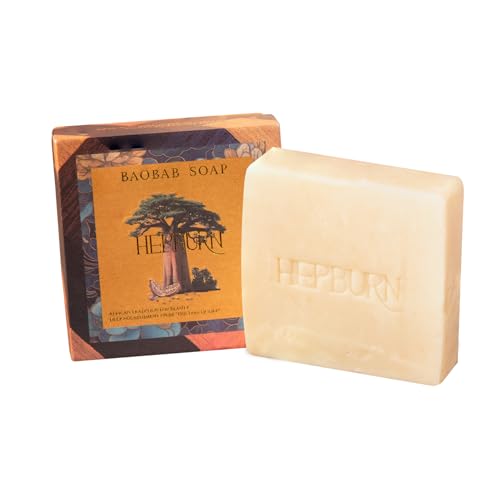 Hepburn Baobab Oil Soap - Natural Moisturizing Hand & Body Bar with Shea Butter, Gentle & Antioxidant Care, 108g