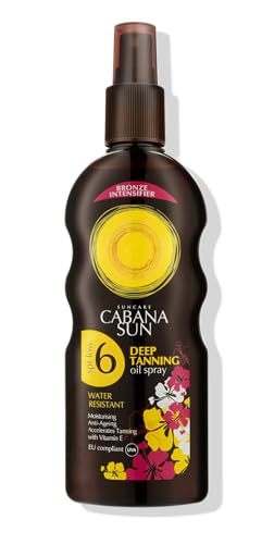 Cabana Sun Deep Tanning Oil SPF 6 - 200ml Spray for Sun Protection