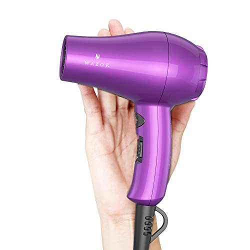 Wazor 1000W Compact Ionic Travel Hair Dryer with Concentrator