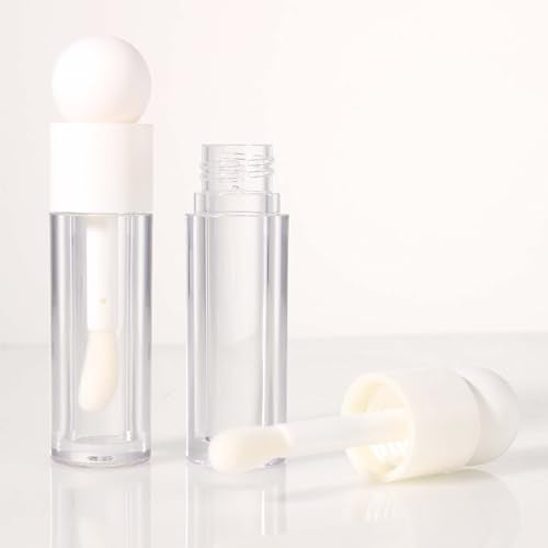 COSIDEA 16pcs White Lip Gloss Tubes 5ml with Wand Applicator