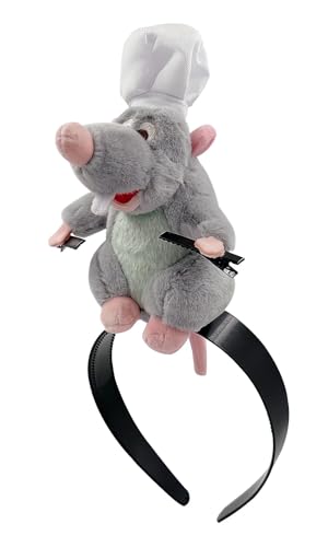 Gray Mouse Headband with Chef Hat | Costume Hair Accessory